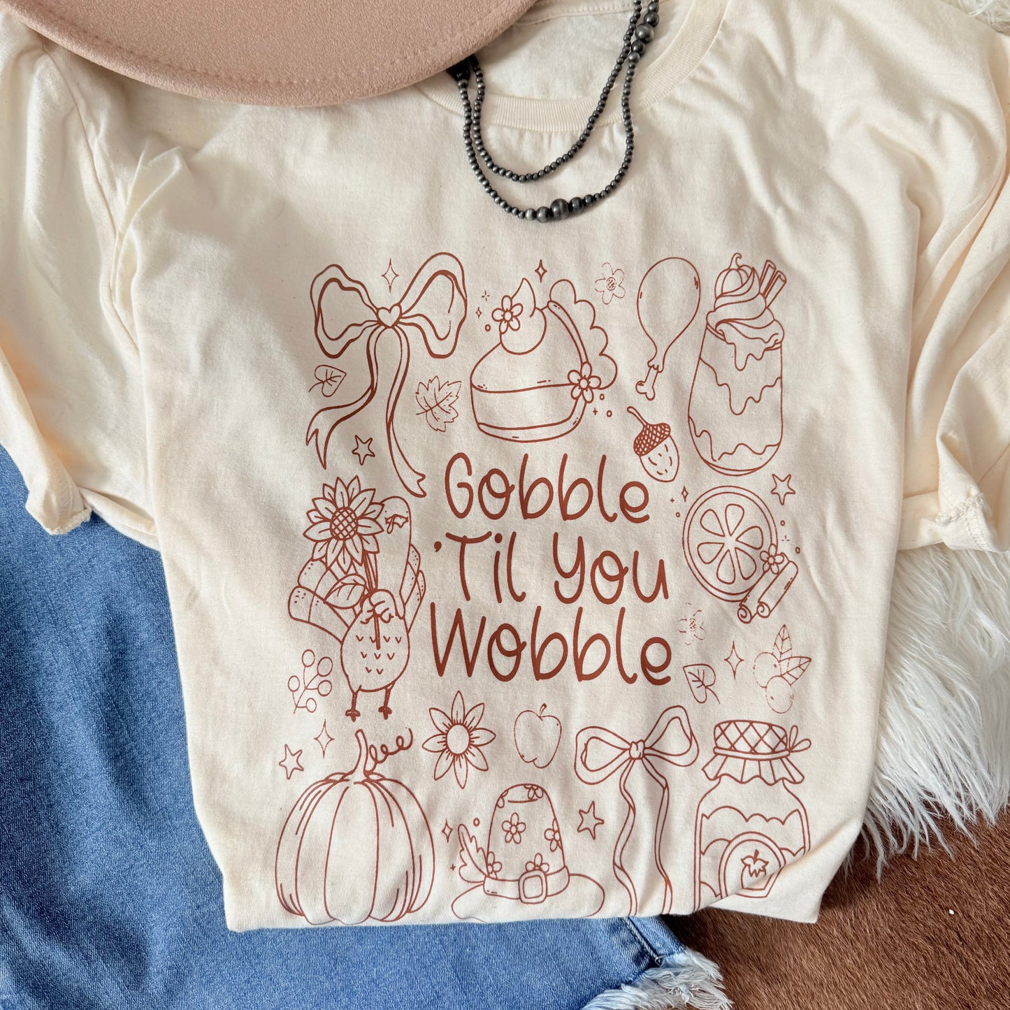 Gobble Till You Wobble | Thanksgiving Graphic Tee