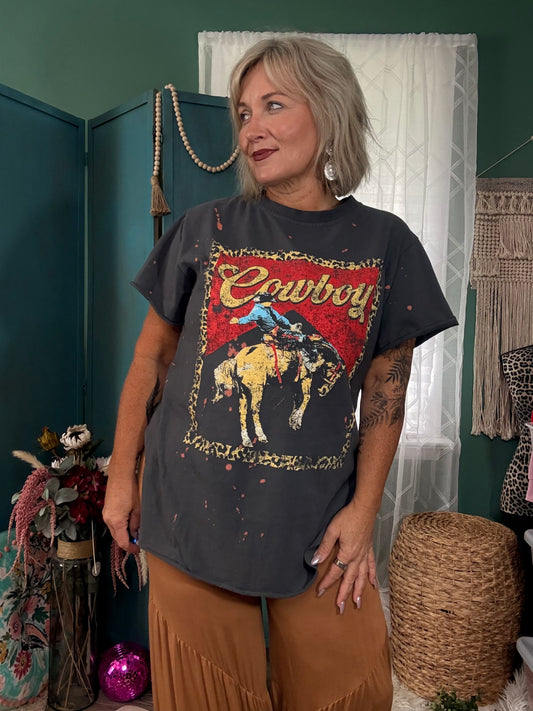 High Noon Rebel Cowboy Bleach Tee – Ink Vintage Vibe