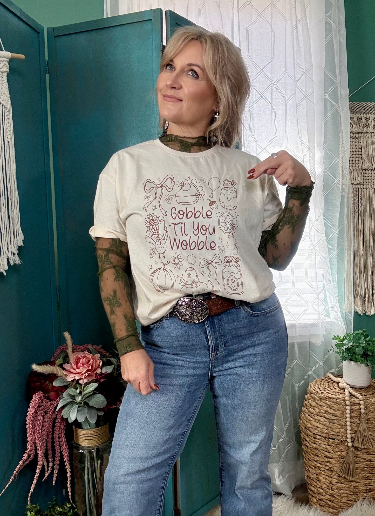 Gobble Till You Wobble | Thanksgiving Graphic Tee
