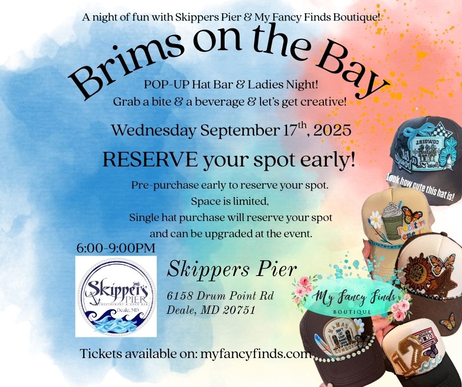 Brims on the Bay Create your own Hat at Skippers Pier