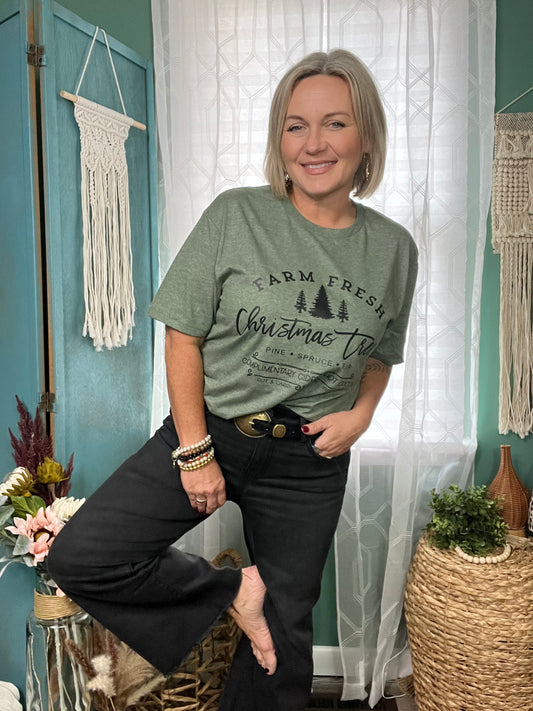 Washed Black Cropped denim pants