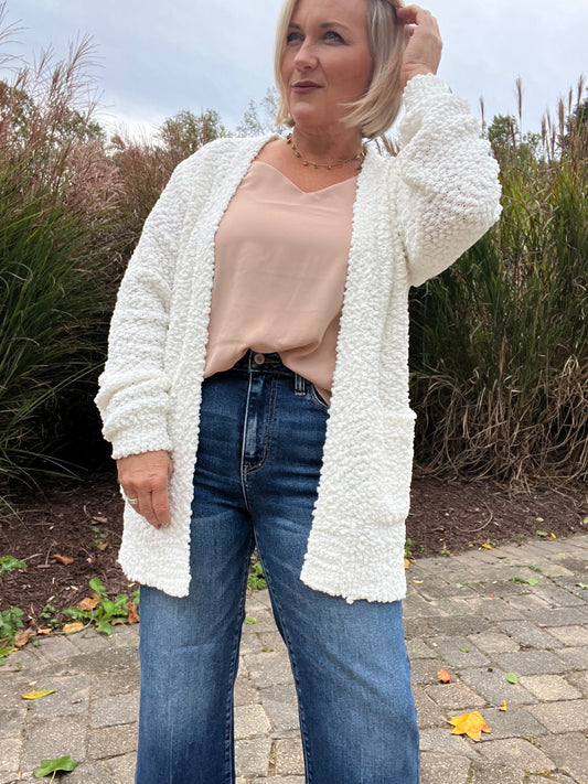 Snow Cloud Popcorn Cardigan *Final Sale