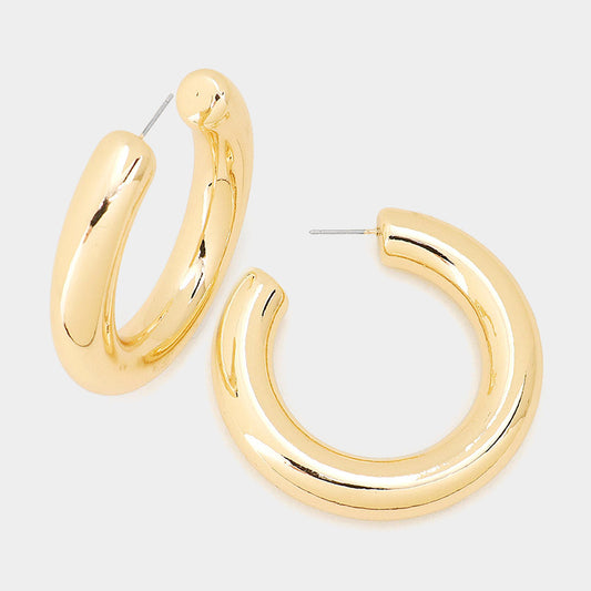 Puff Gold Hoop large