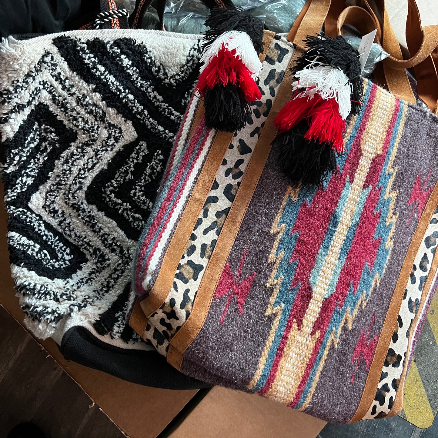 Large Tribal weave tote