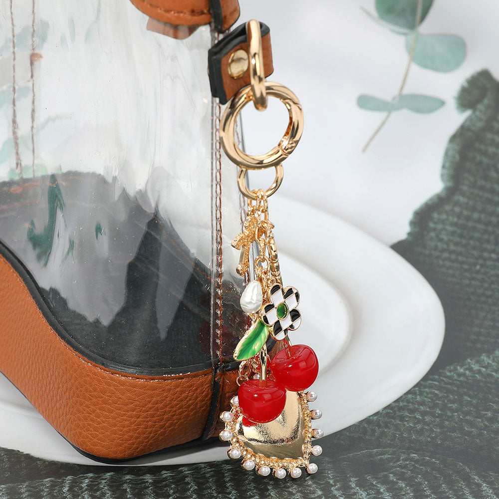 Sweet Details Cherry & Heart Bag Charm