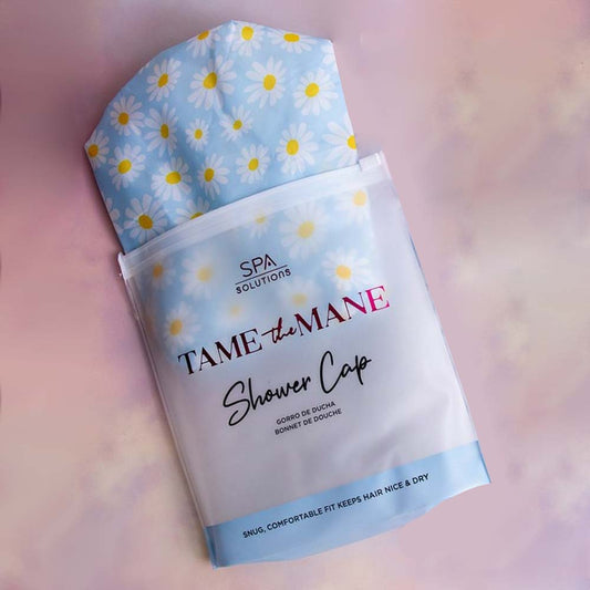 Shower Cap in Blue Daisy