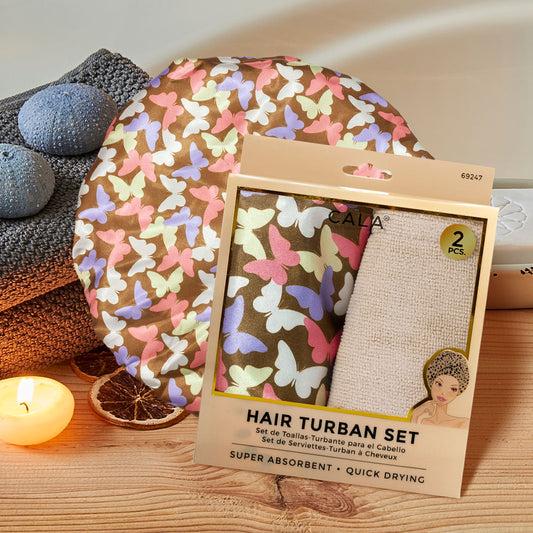 Shower Cap and Turban Set