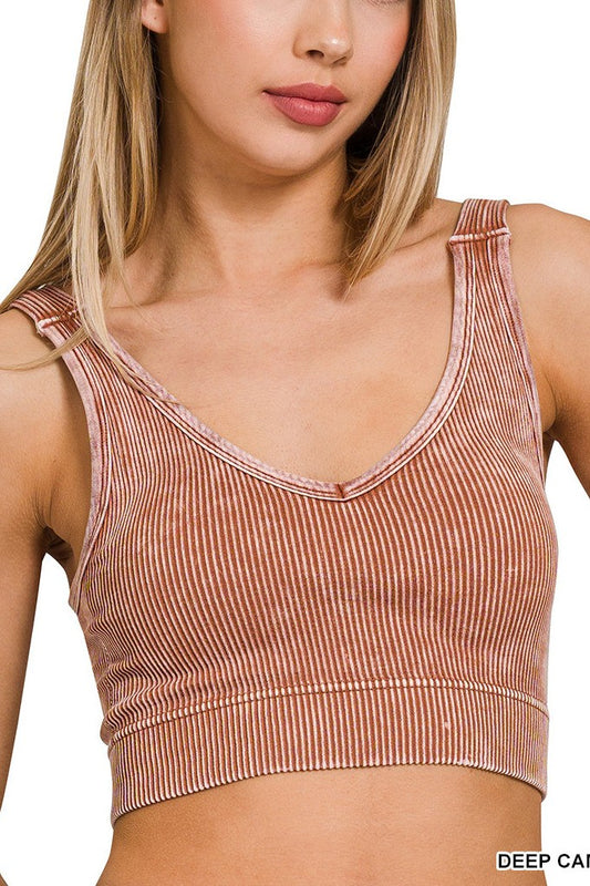 Bare Necessities Stone Wash Seamless Ribbed Tank