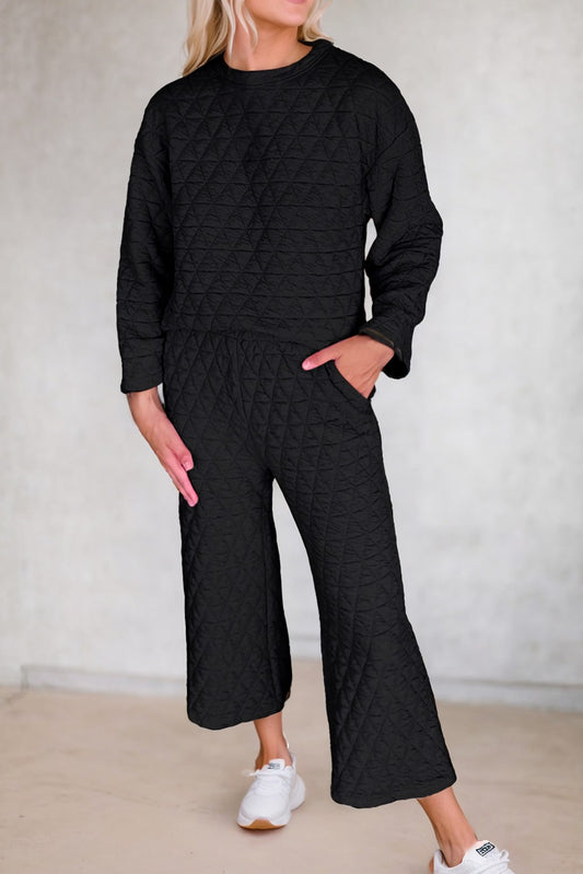 Quilted Long Sleeve set
