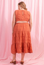 Burnt Peach tiered dress