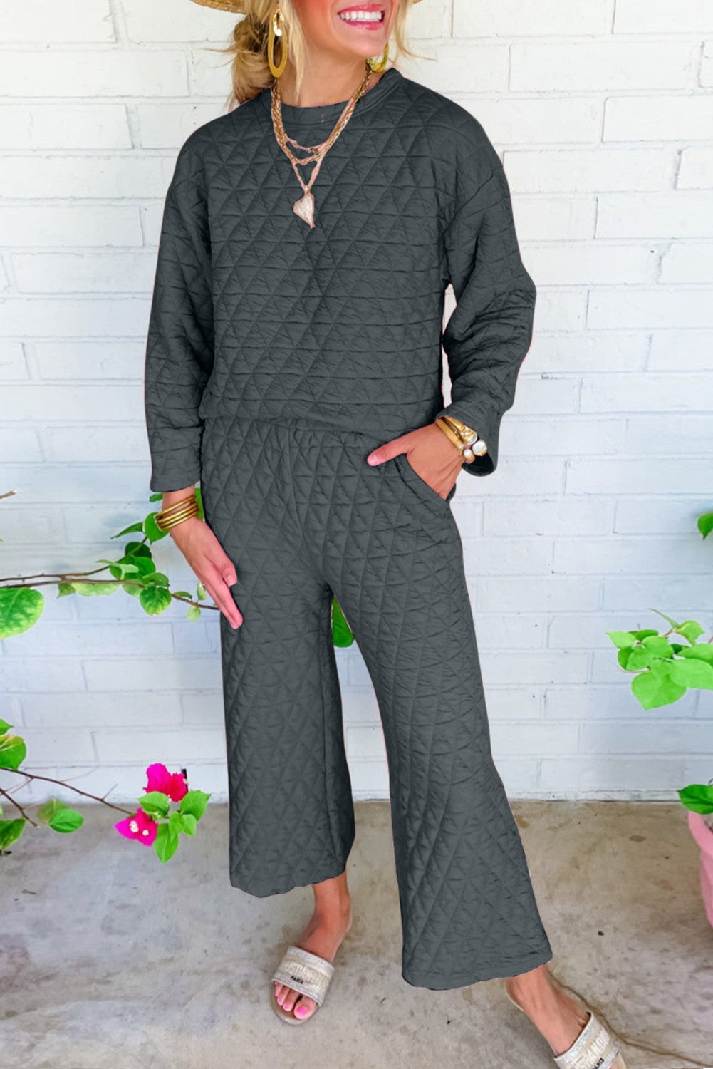 Quilted Long Sleeve set