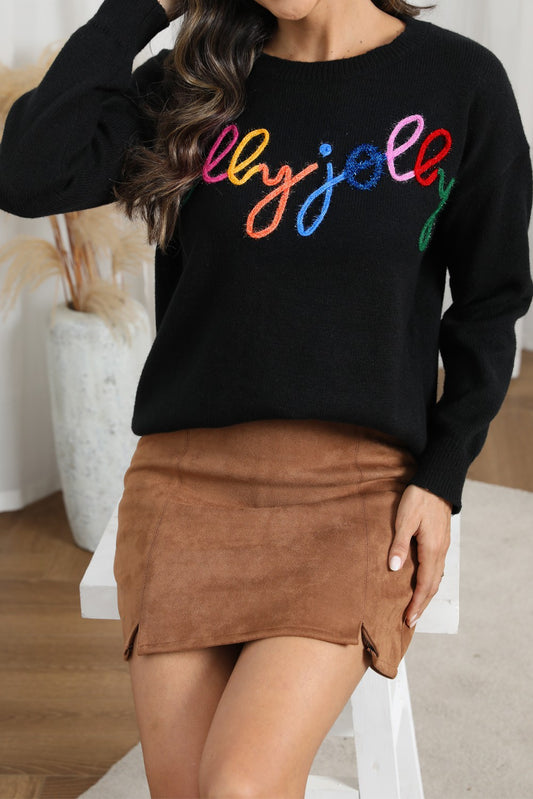 Holly Jolly Black sweater