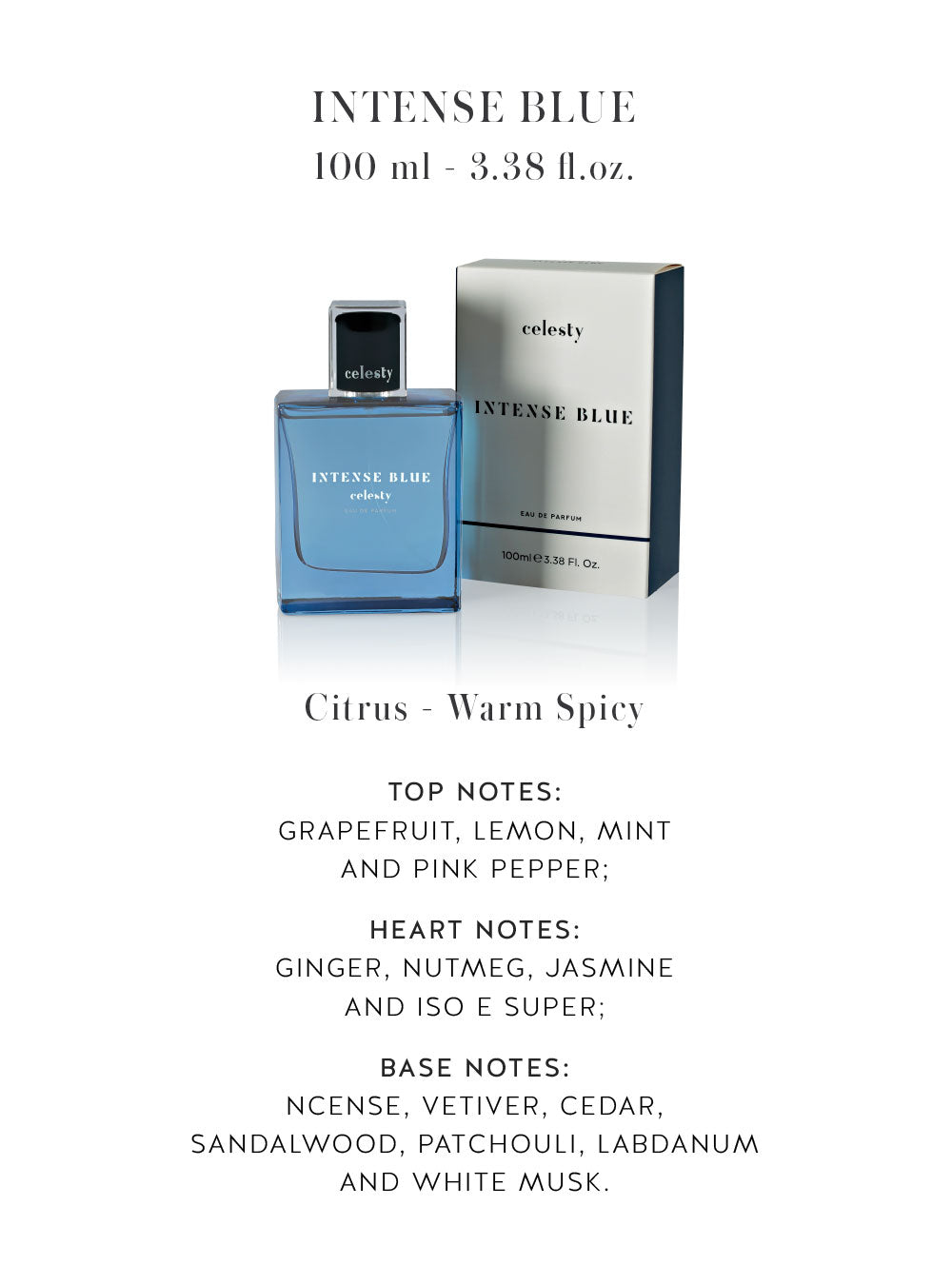 Intense Blue Cologne EDP - Celesty