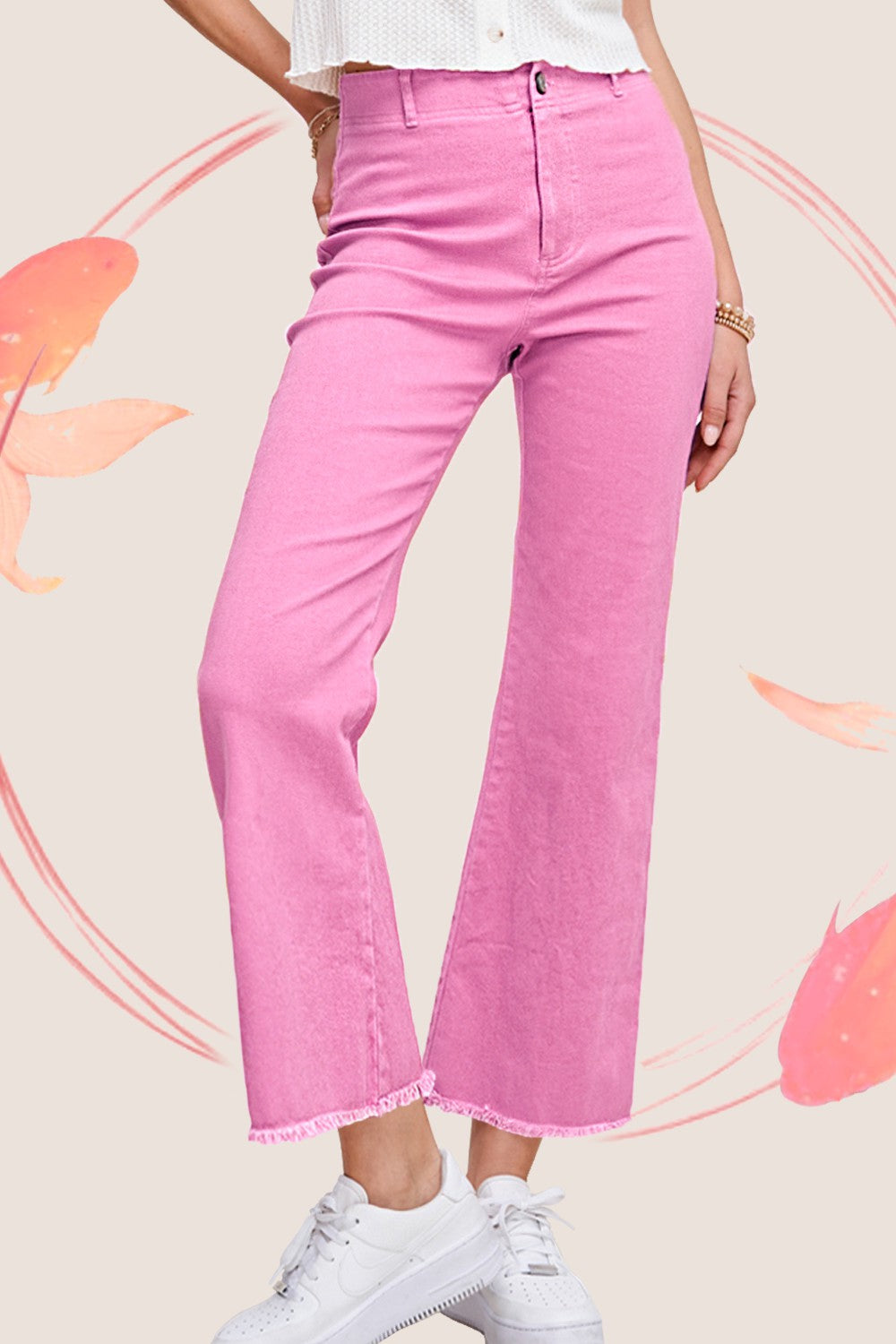 Candy Pink Crop Flare