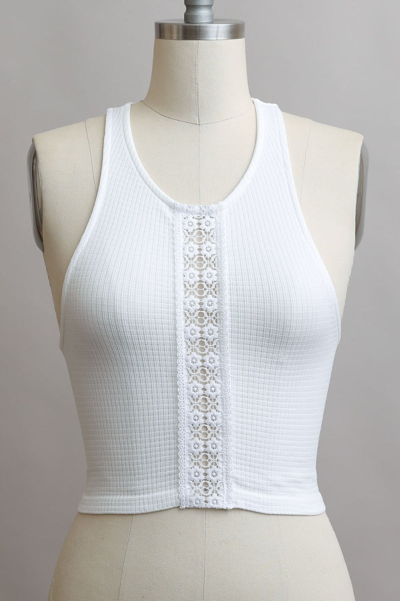White off the grid in the daisys racerback brami