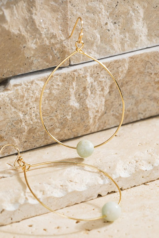 Teardrop and Amazonite earring