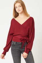 Cranberry Wrap Sweater