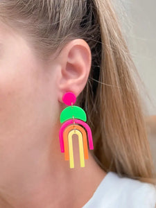 PREORDER: Neon Acrylic Dangle Earrings