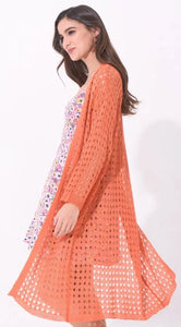 PREORDER: Crochet Long Cardigan in Assorted Colors