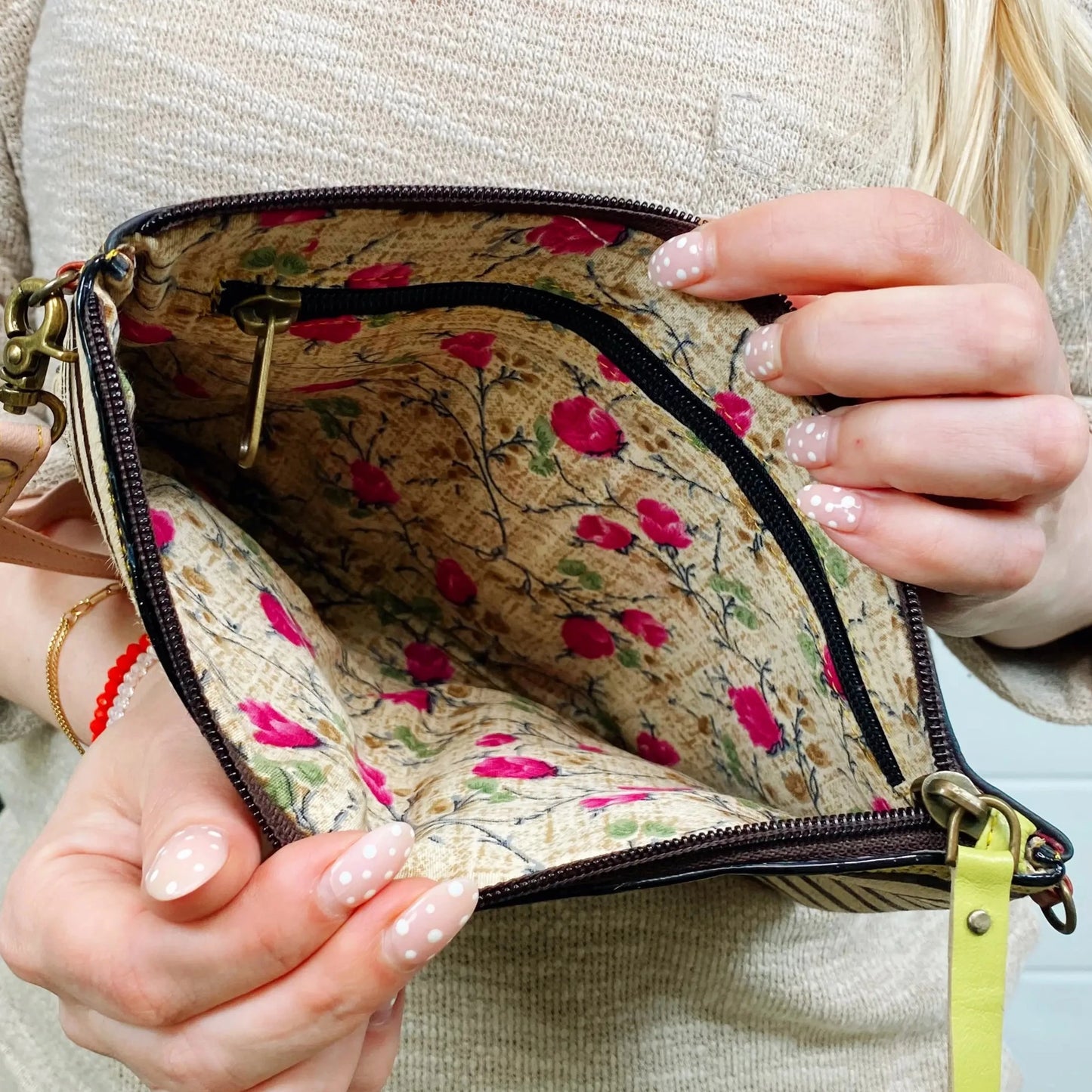 The Evie hide and leather crossboby convertible 3 in 1