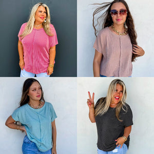 PREORDER: Sophia Ribbed Top in Four Colors
