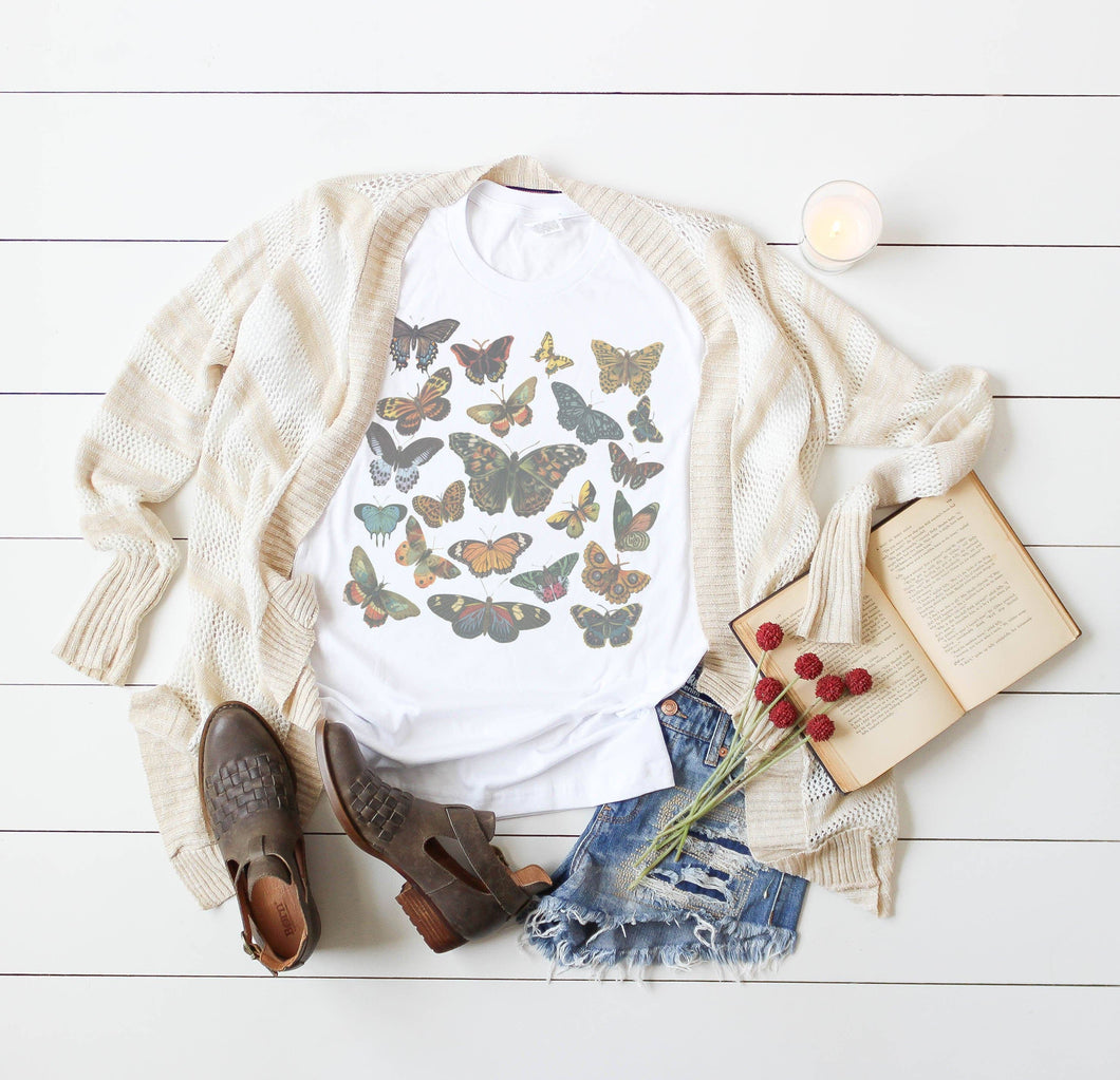 Butterfly Collage graphic tee