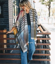 Colorblocked Poncho
