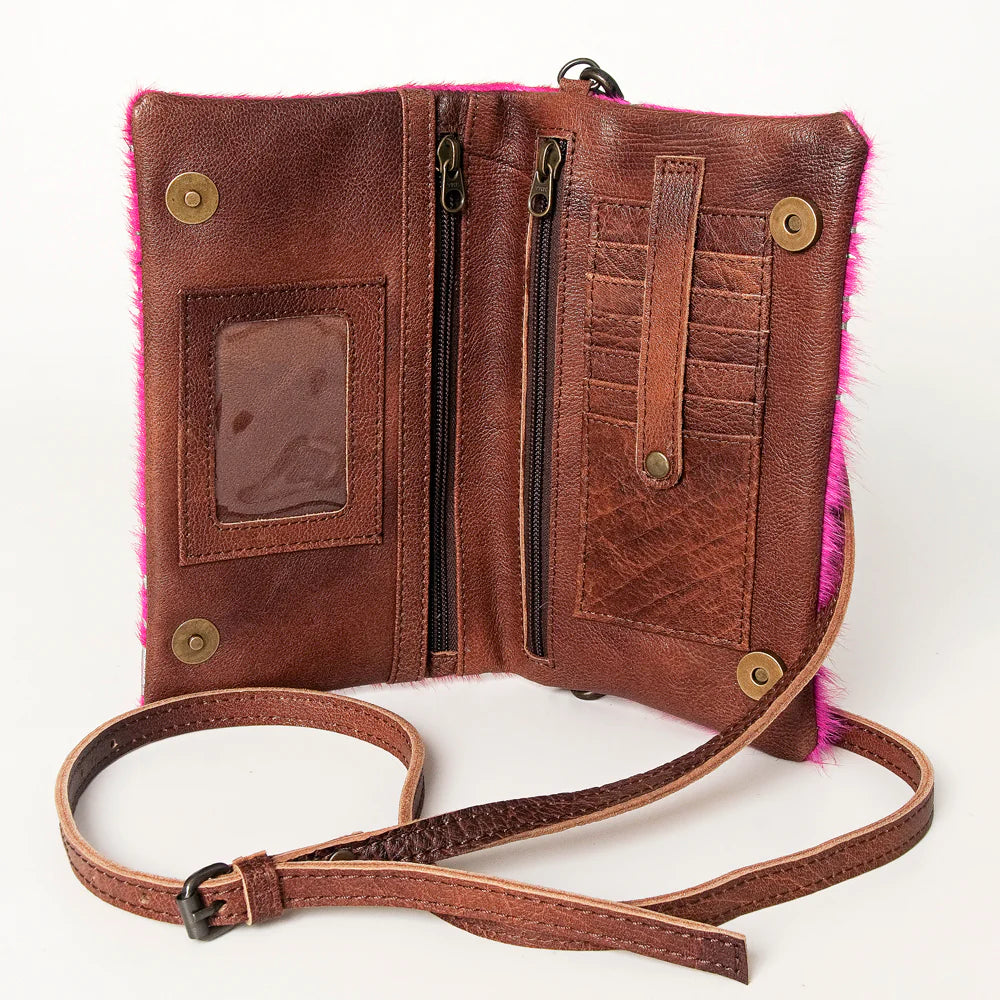 Perfect Foldover crossbody Leather & Hide Purse