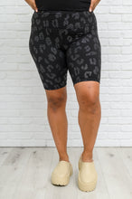 Animal Print Biker Shorts In Black