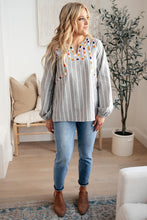 Color Chain Embroidered Top