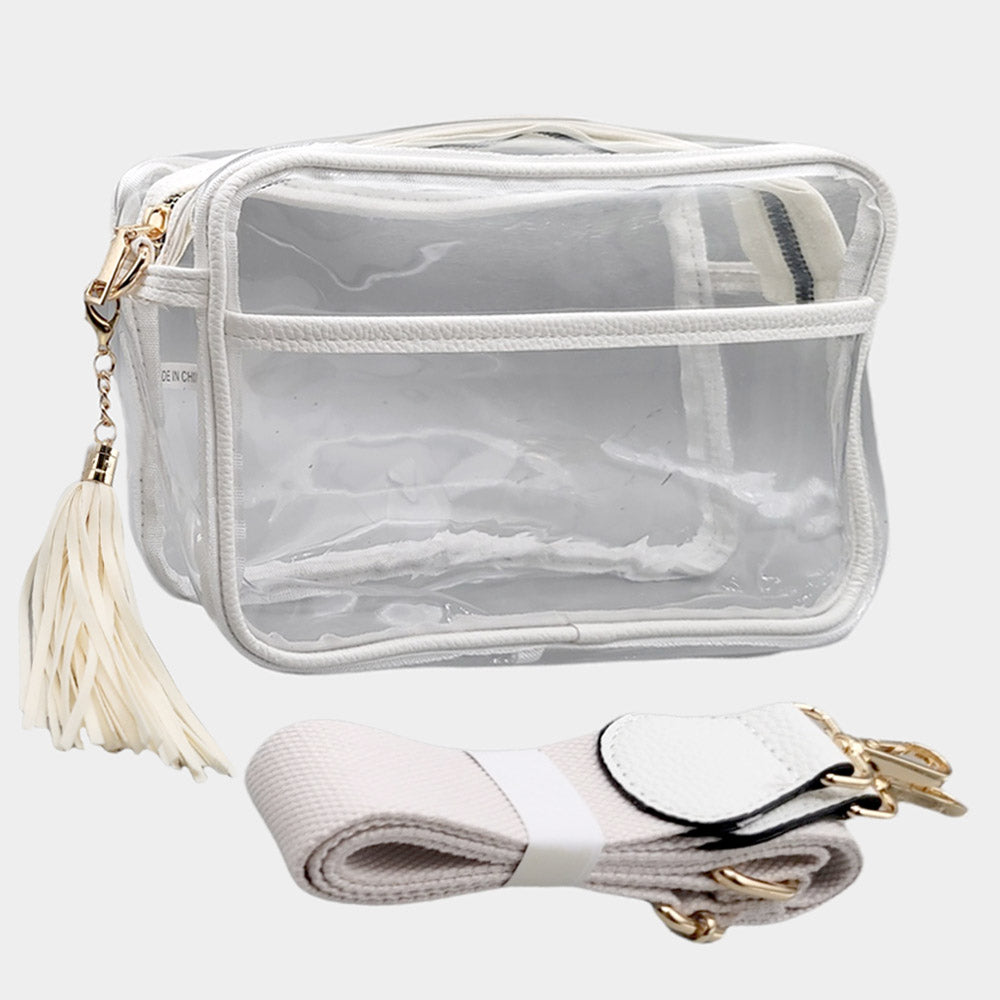 Clear Crossbody White trim