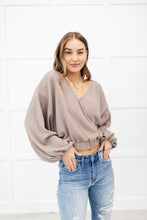 Flirty Feels Ribbed Top in Taupe