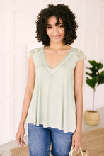 Garden and Lace Top in Sage