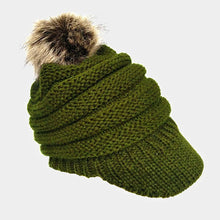 Winter Knit cap with visor