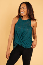 Knotted Hem Tank in Sea Green