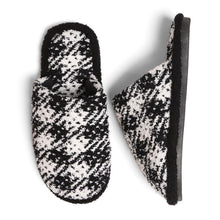 White and Black Buffalo Check slippers