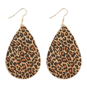 Leopard Cork earrings