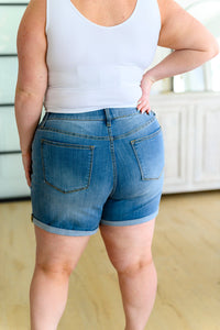 Judy Blue Perry High Rise Pull On Denim Shorts