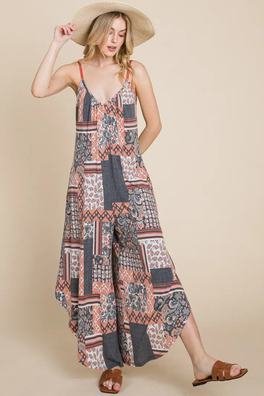 Patchwork Boho Romper