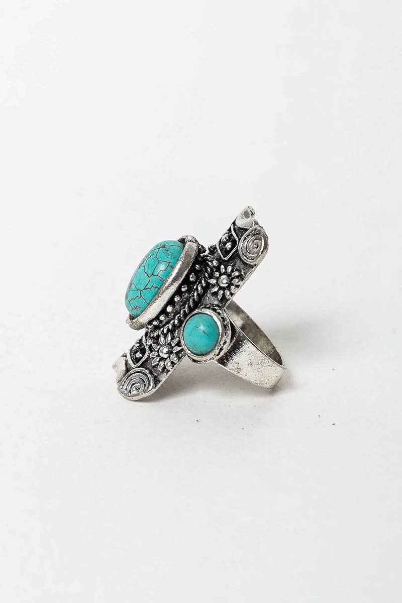 Studs & Stones turquoise ring