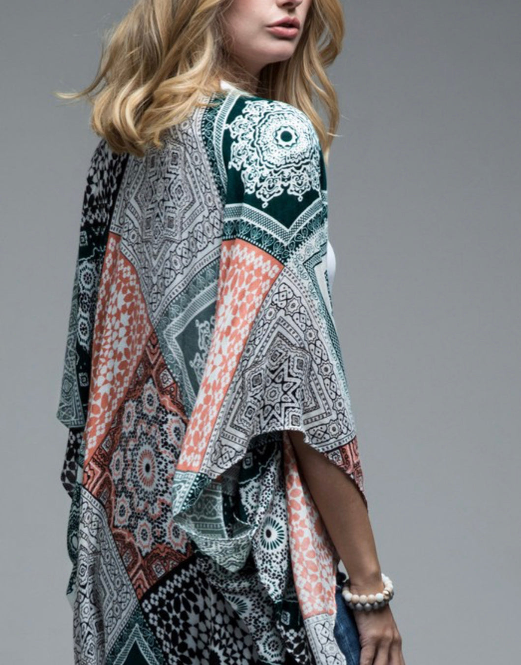 Moroccan Inspired Print Kimono