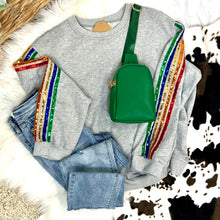 Give me the rainbow Sequin sleeve pullover