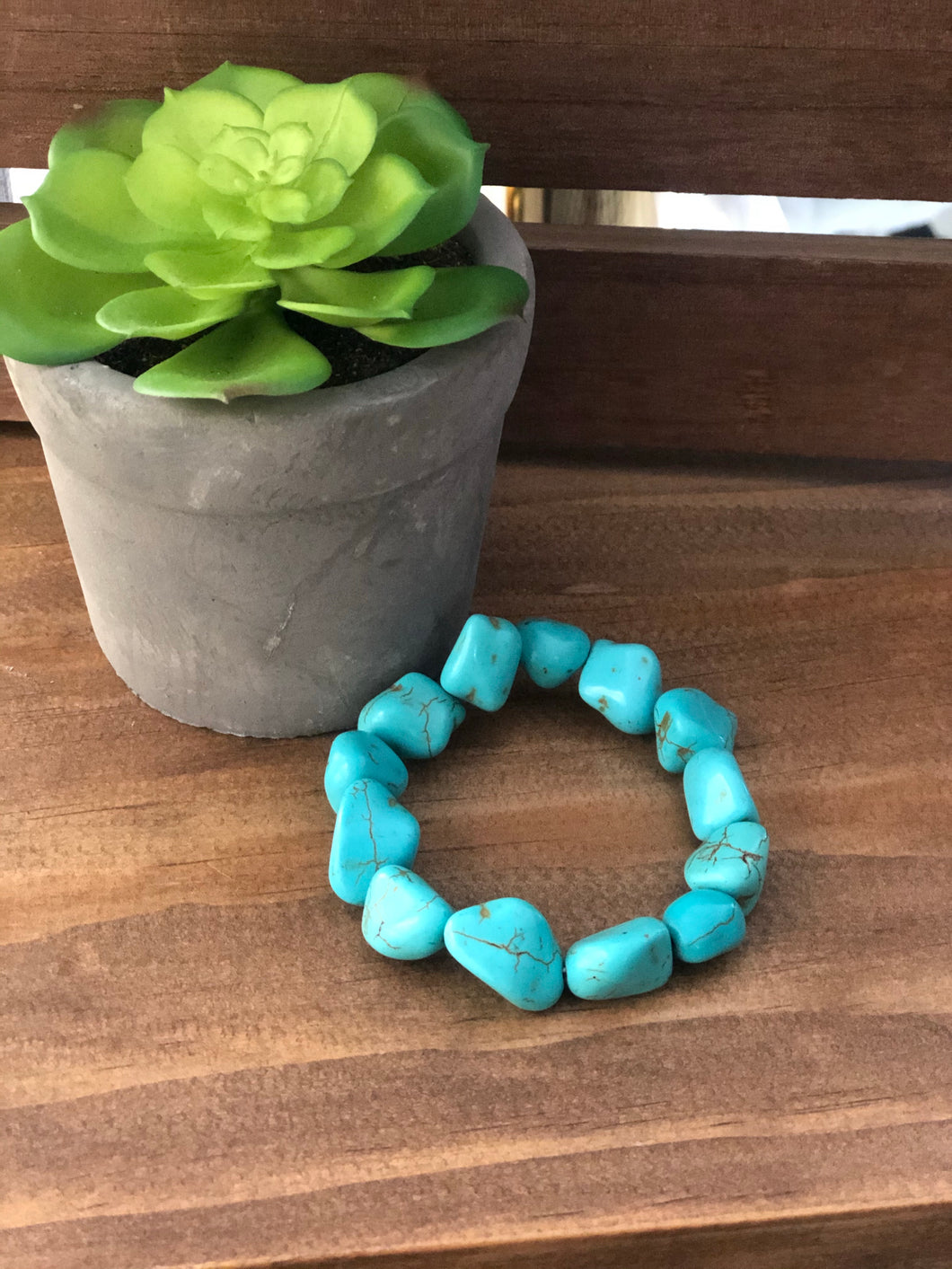 Chunky Turquoise Stone Bracelet