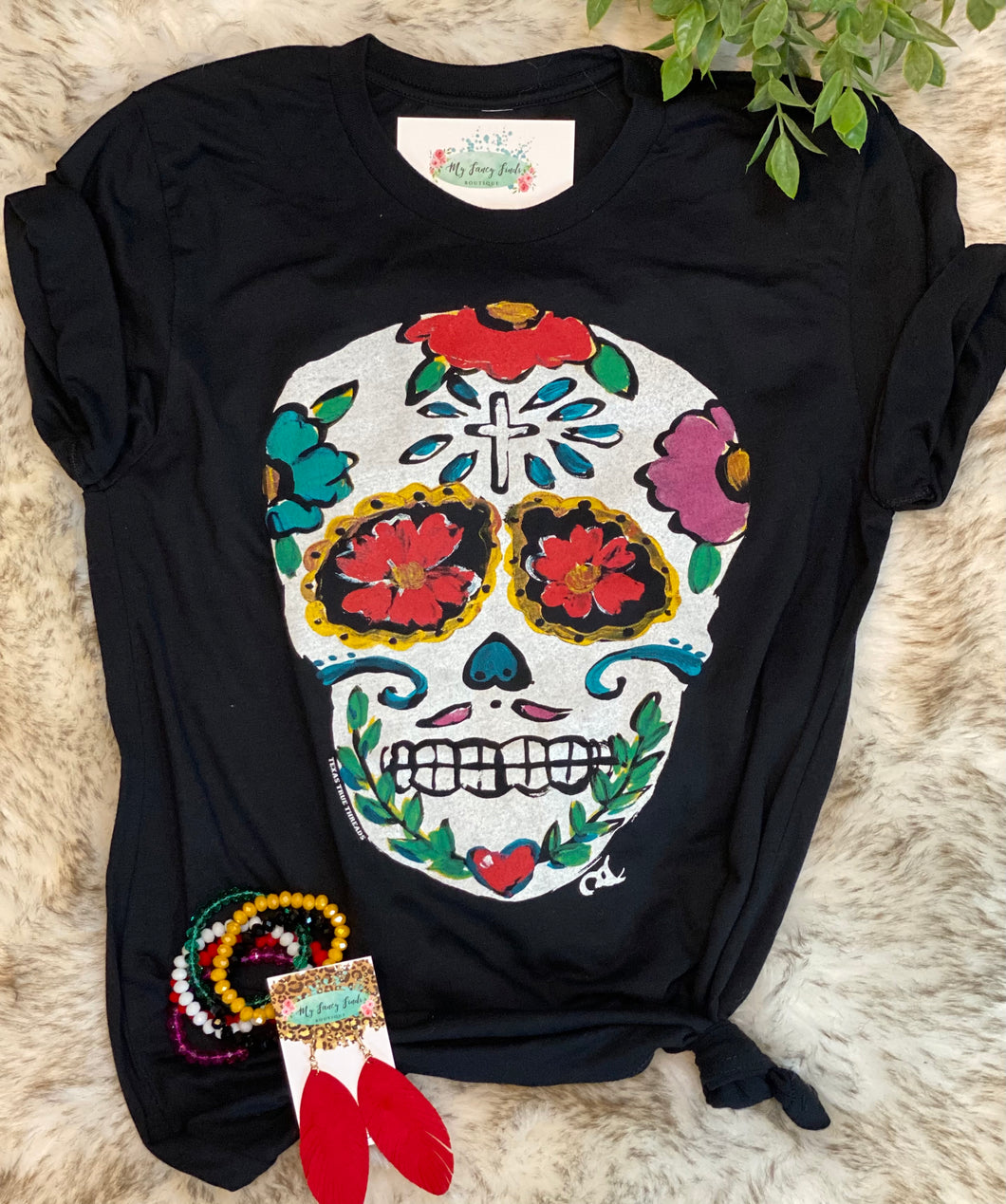Colorful Skully graphic tshirt