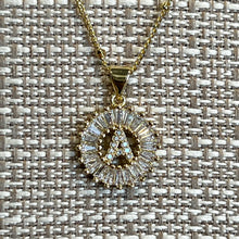 Crystal initial pendant necklace Lauren Kenzie