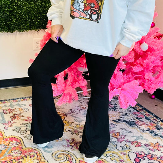 Solid Black perfect stretch flares
