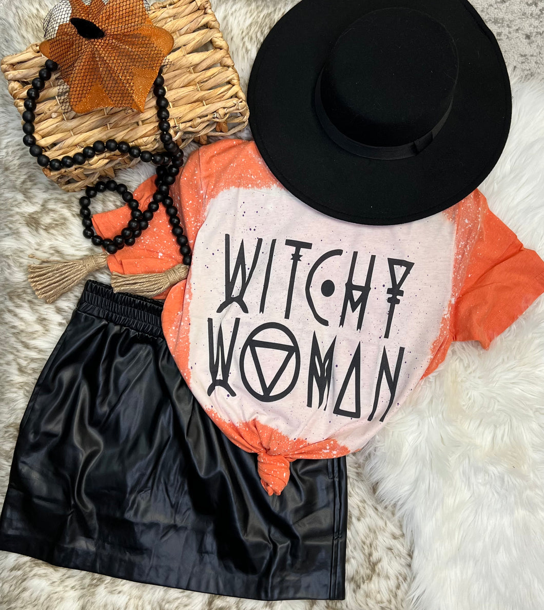 Witchy Woman bleached graphic tshirt