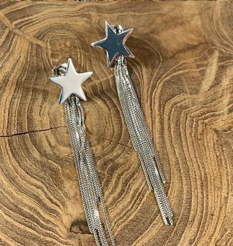 Sterling Silver Fringe earring