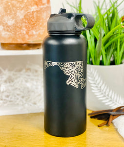 Insulated water bottle Maryland filigree engraved 32oz