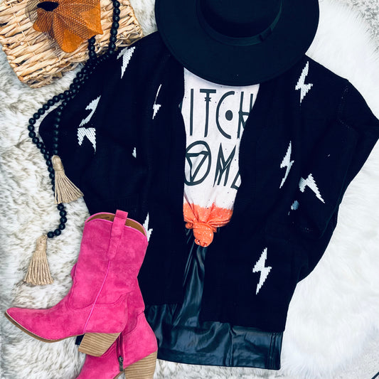 Lightning Jack black cardigan